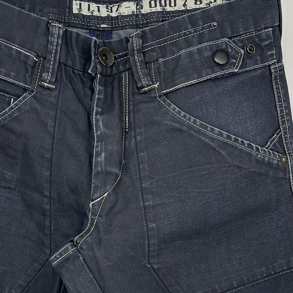 Jack & Jones Dark Wash Work Jeans | Size 32 | Carpenter Style | Distressed Cuffs - Picture 5 of 16